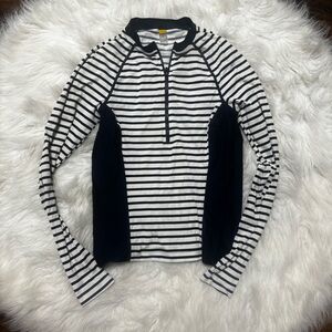 Lolë fitted striped top / rash guard size XS